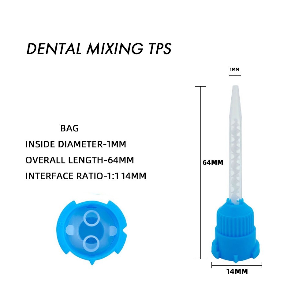 100Pcs Dental Mixing Tips Impression HP Tips 1:1 for Light Body USA