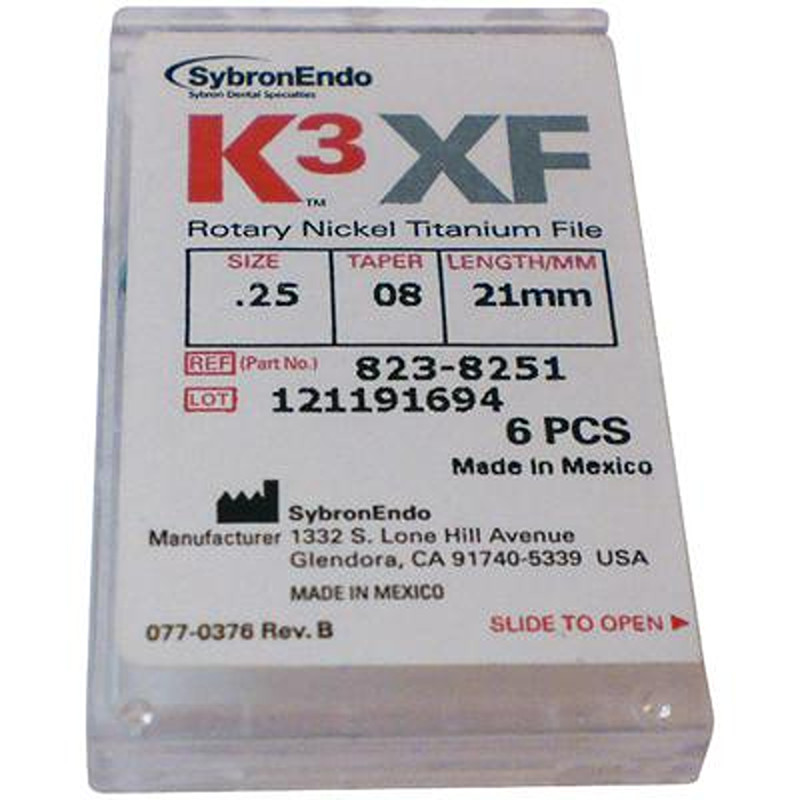Endodontic K3 XF NiTi Files – 21 mm By Kerr (6/pack)