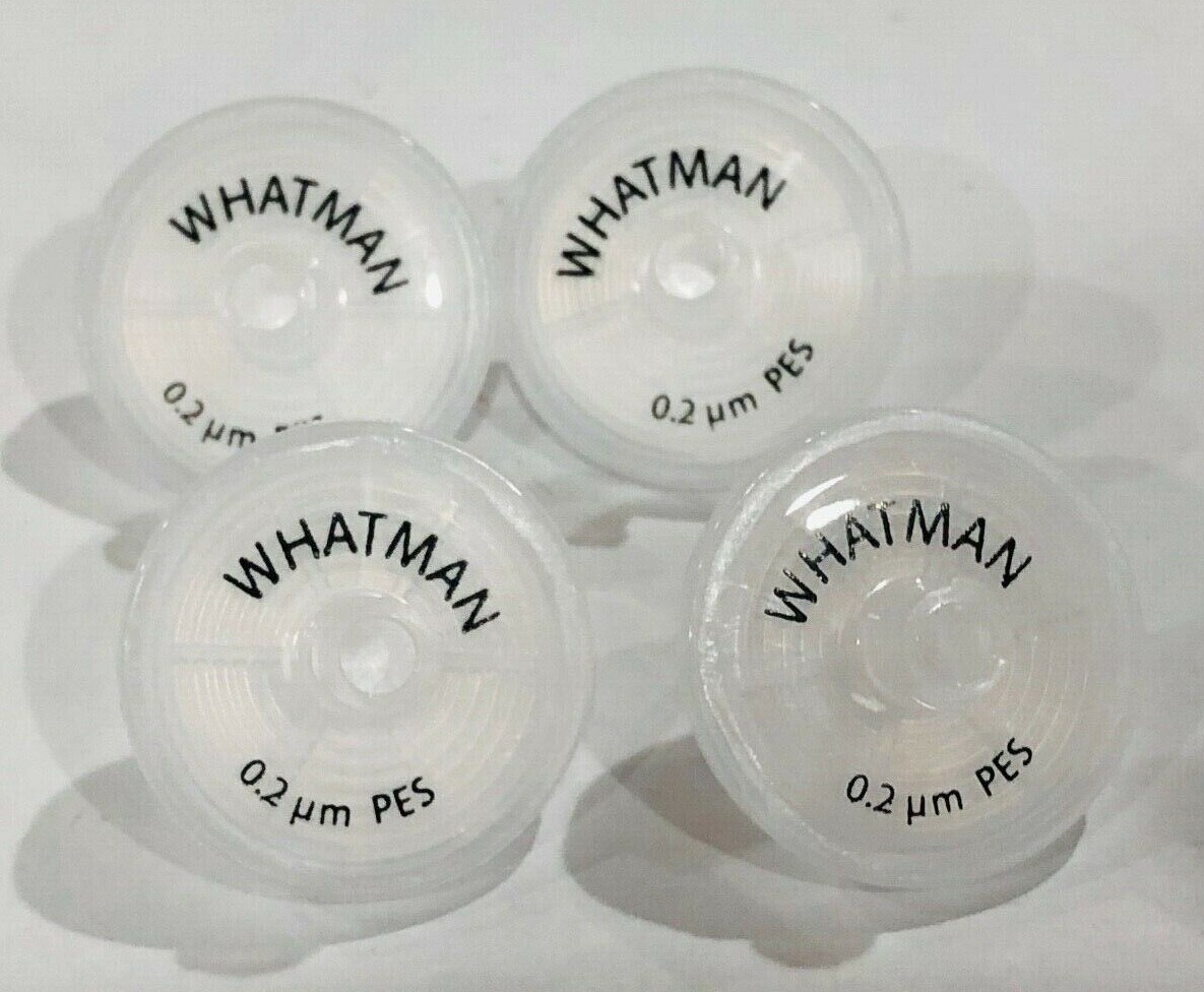 4 Whatman Syringe Filter Polyethersulfone Puradisc 0.2um Pore Size 25mm Diameter