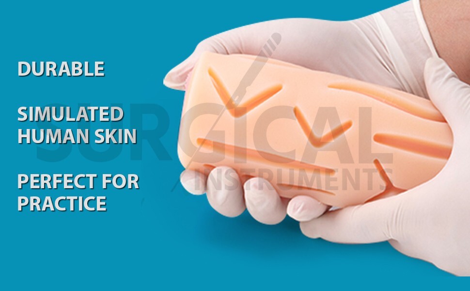 60 Pcs Skin Suture Practice Silicone Pad Wound Simulated Surgical Training Kit