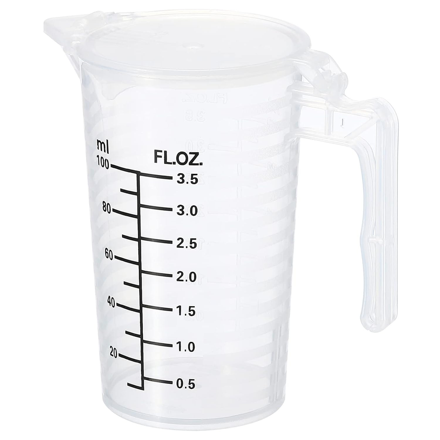 Generic Graduated Beaker, 100Ml PP Plastic Liquid Measuring Cup Double Sided Bla