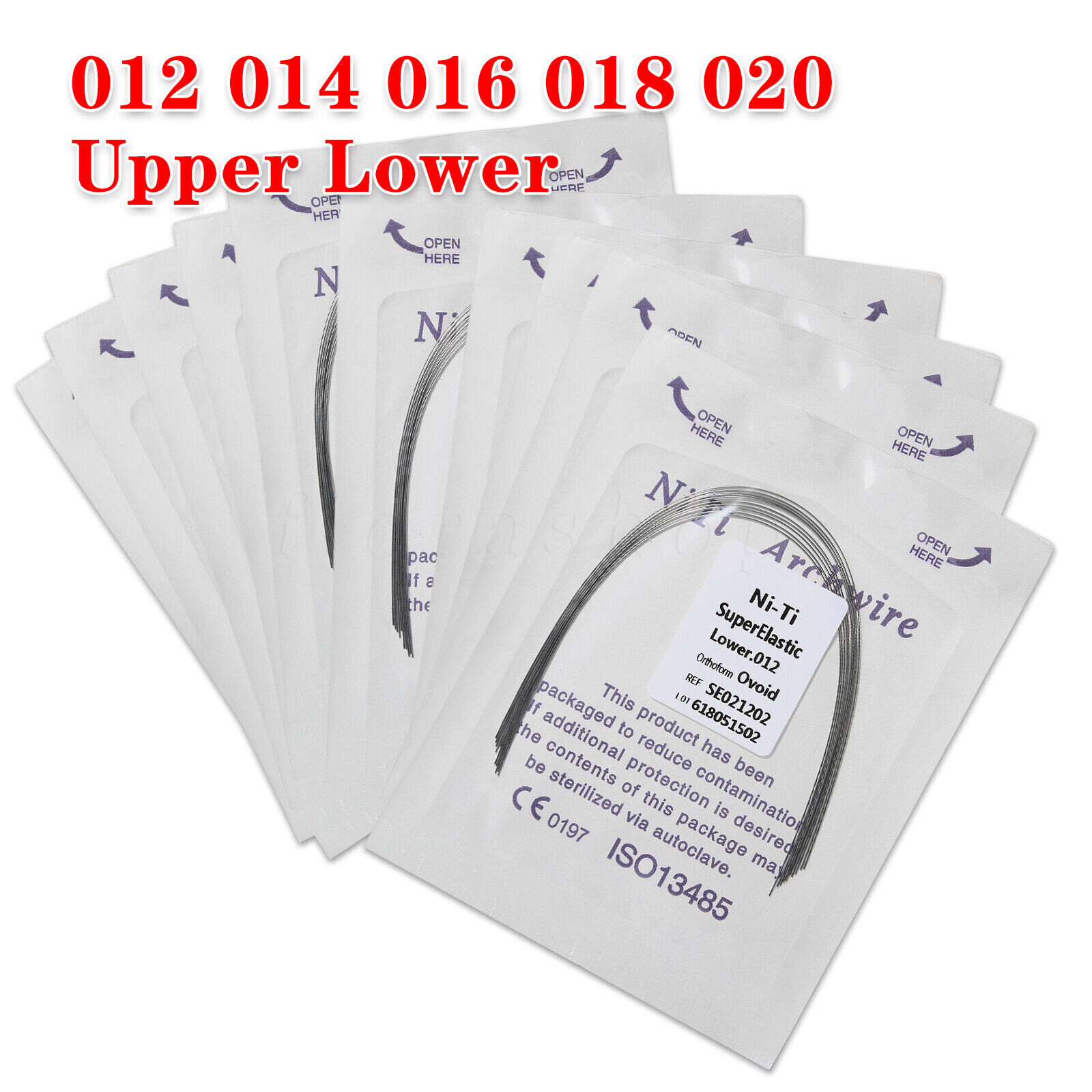 10 packs Arcos de Dental Ortodoncia Redondos Niti Arco de Alambre Su Arch Wire