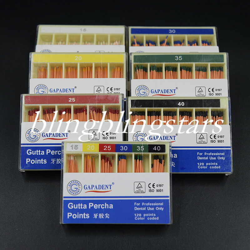120 Pcs/Box Dental GAPADENT Gutta Percha Points Endodontic #15/20/25/30/35/15-40