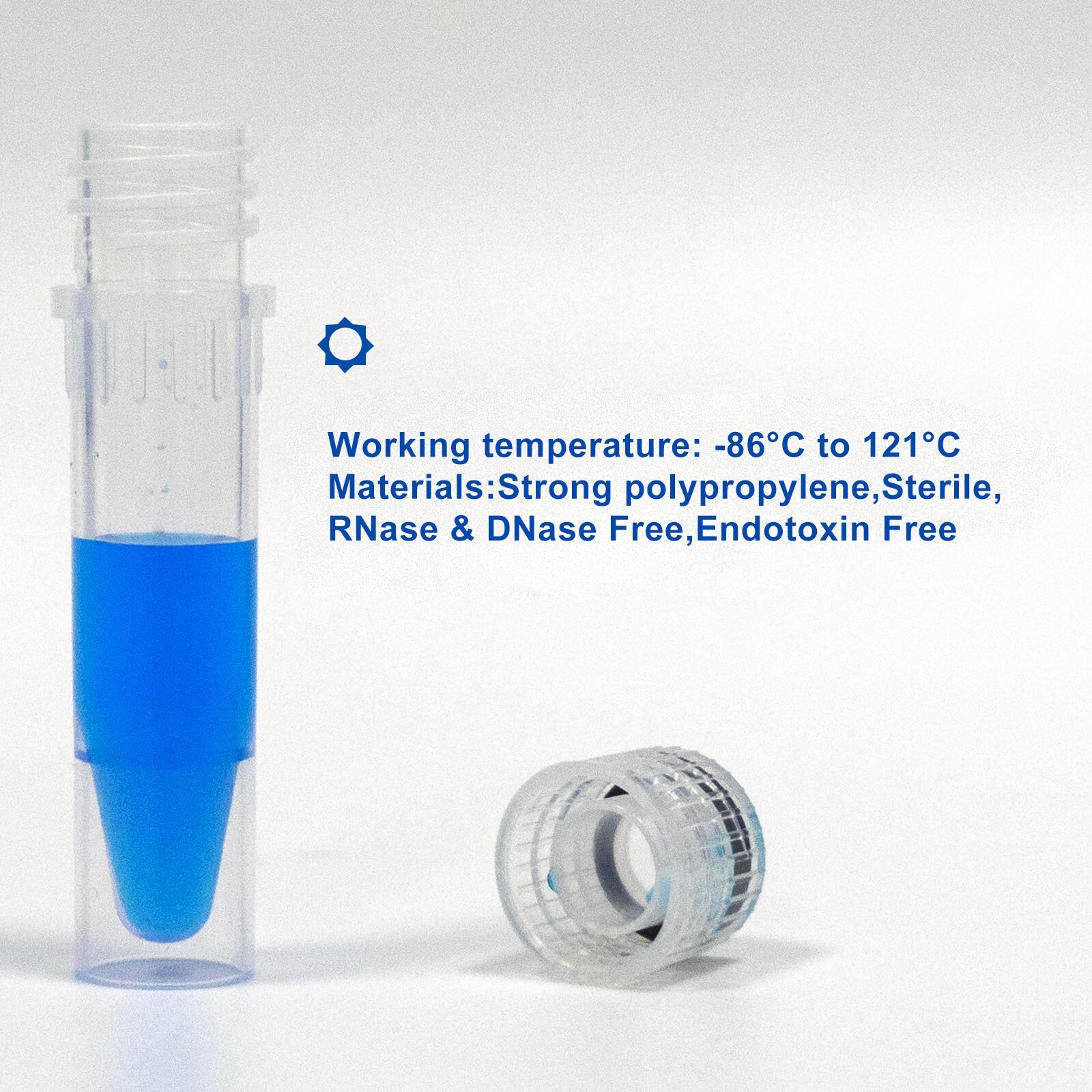 50Pcs 1.5ML Cryogenic Storage Vials, External, Sterile
