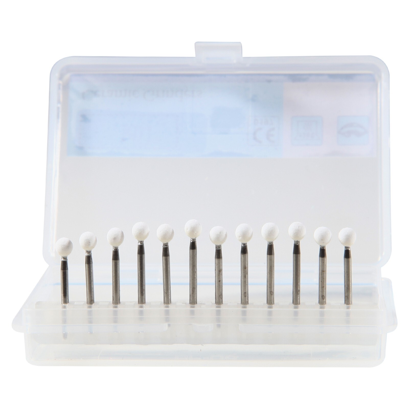 1-10 Dental White Stone High Speed Burs FG Cone/Flame/Round Aluminum Oxide MD