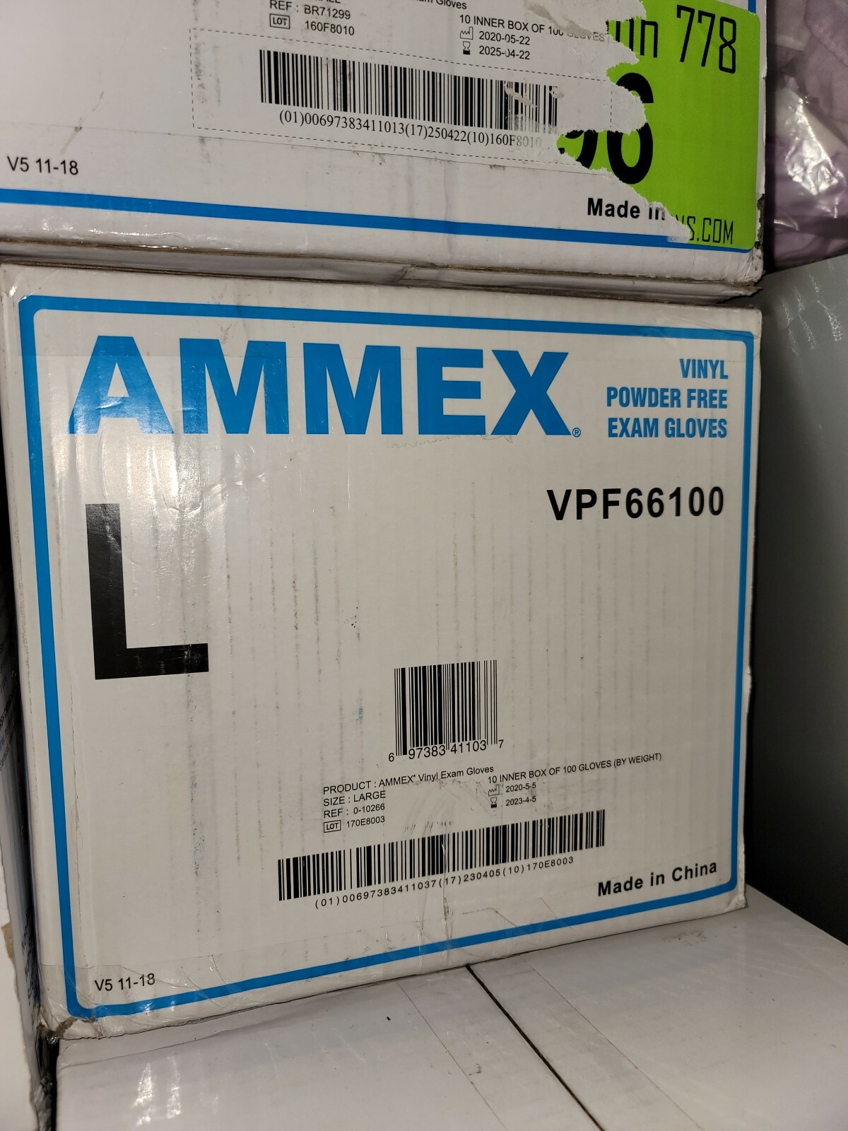 AMMEX Medical Clear Vinyl Gloves Case of 1000 4 mil Size Large L VPF66100 LAST!