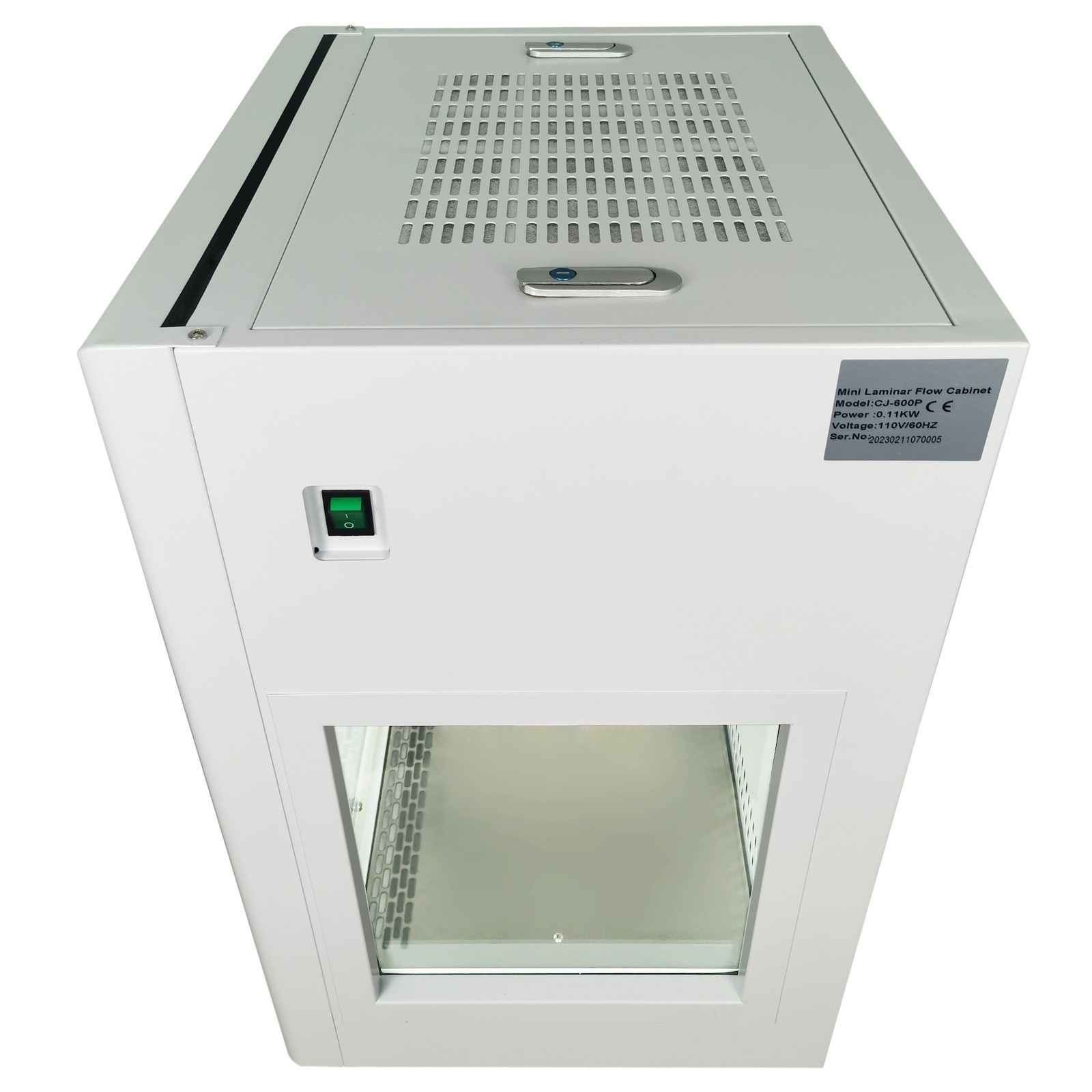 110V Mini Lab Purification Workbench Desktop Type Lab Fume Hood Fume Cupboard