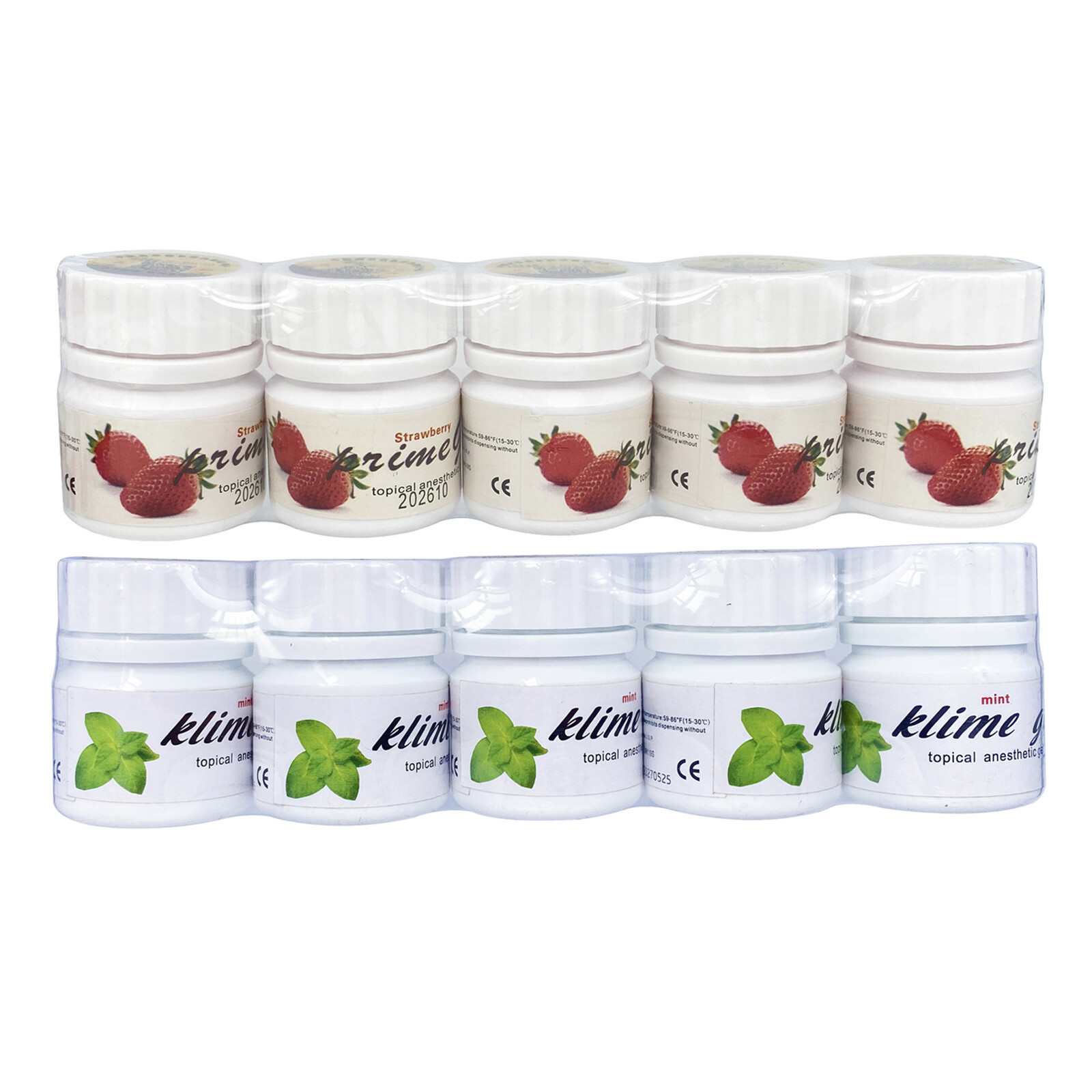 Dental Topical Pain Free Gel 20% Benzocaine Strawberry/Mint Flavor 1oz Jar