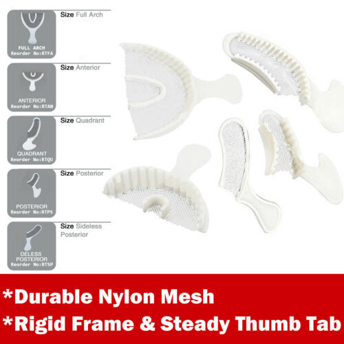 10Pcs Dental Registration Impression Bite Full Arch Posterior Triple Trays Bites