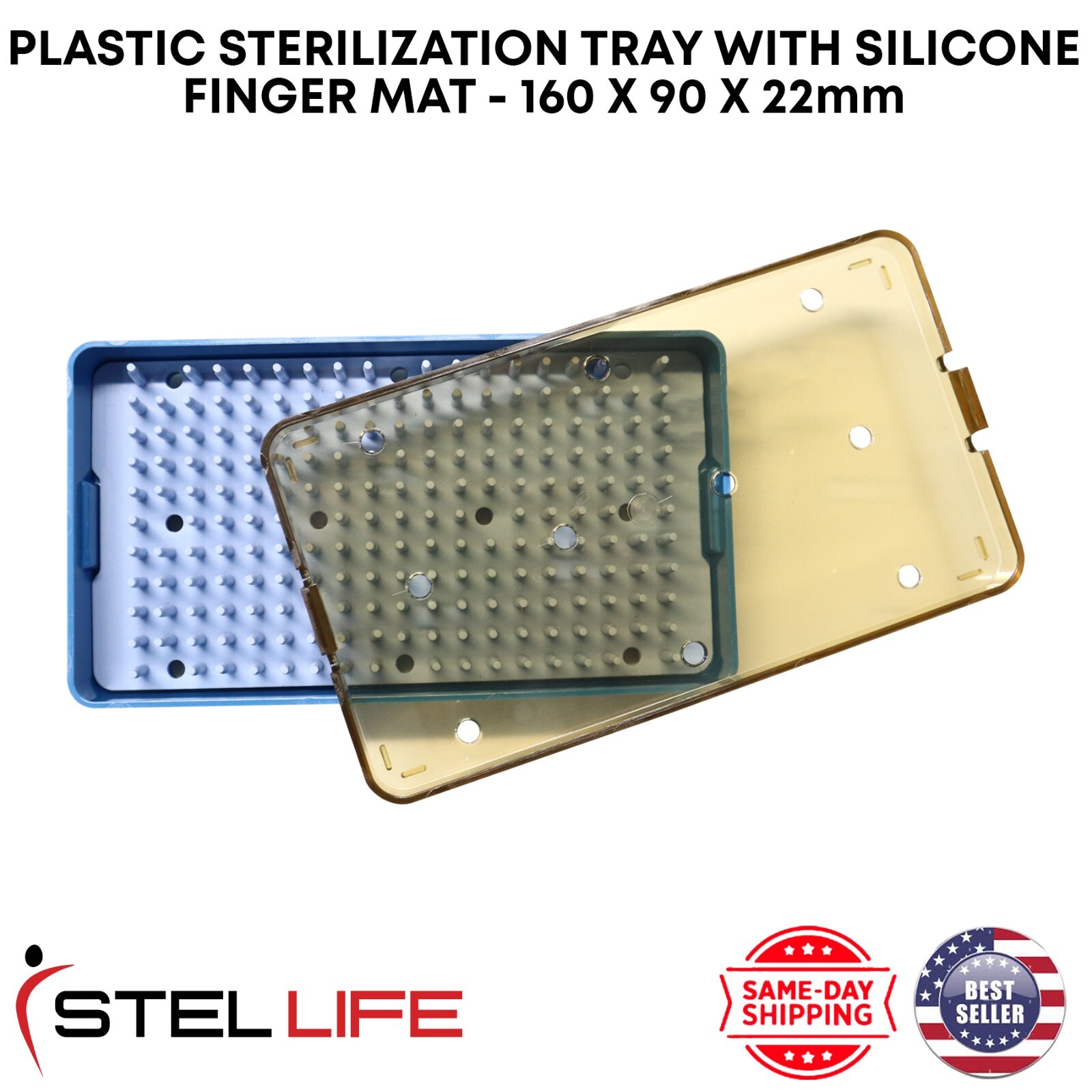 Sterilization Plastic Tray 160 x 90 x 22mm Disinfection Box Surgical Instruments