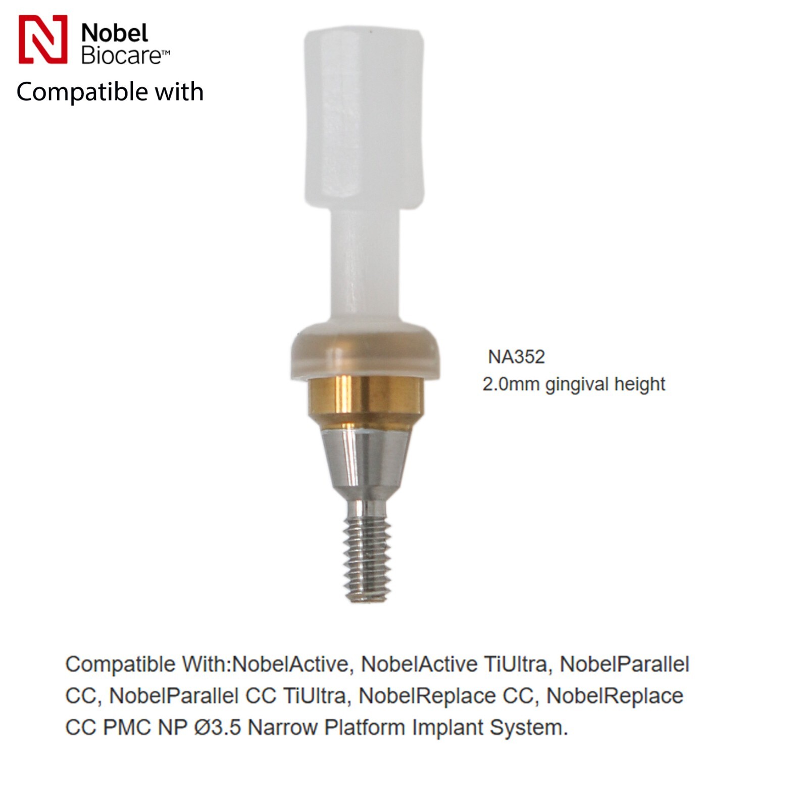 US Locator Abutment Compatible Nobel Active Conical Connection Internal RP/NP