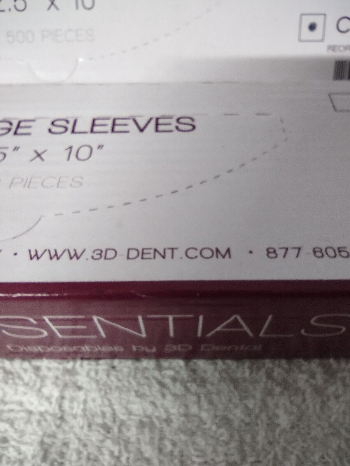 The Essentials Syringe Sleeves Disposable/ 2.5 IN x10 IN./2 Boxes/ 500 EACH