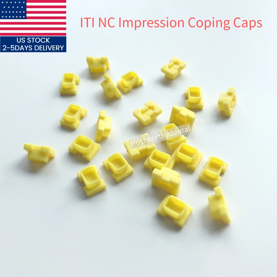 20Pcs Dental ITI NC lmpression Coping Caps Closed Tray Plastic Caps Transfer USA