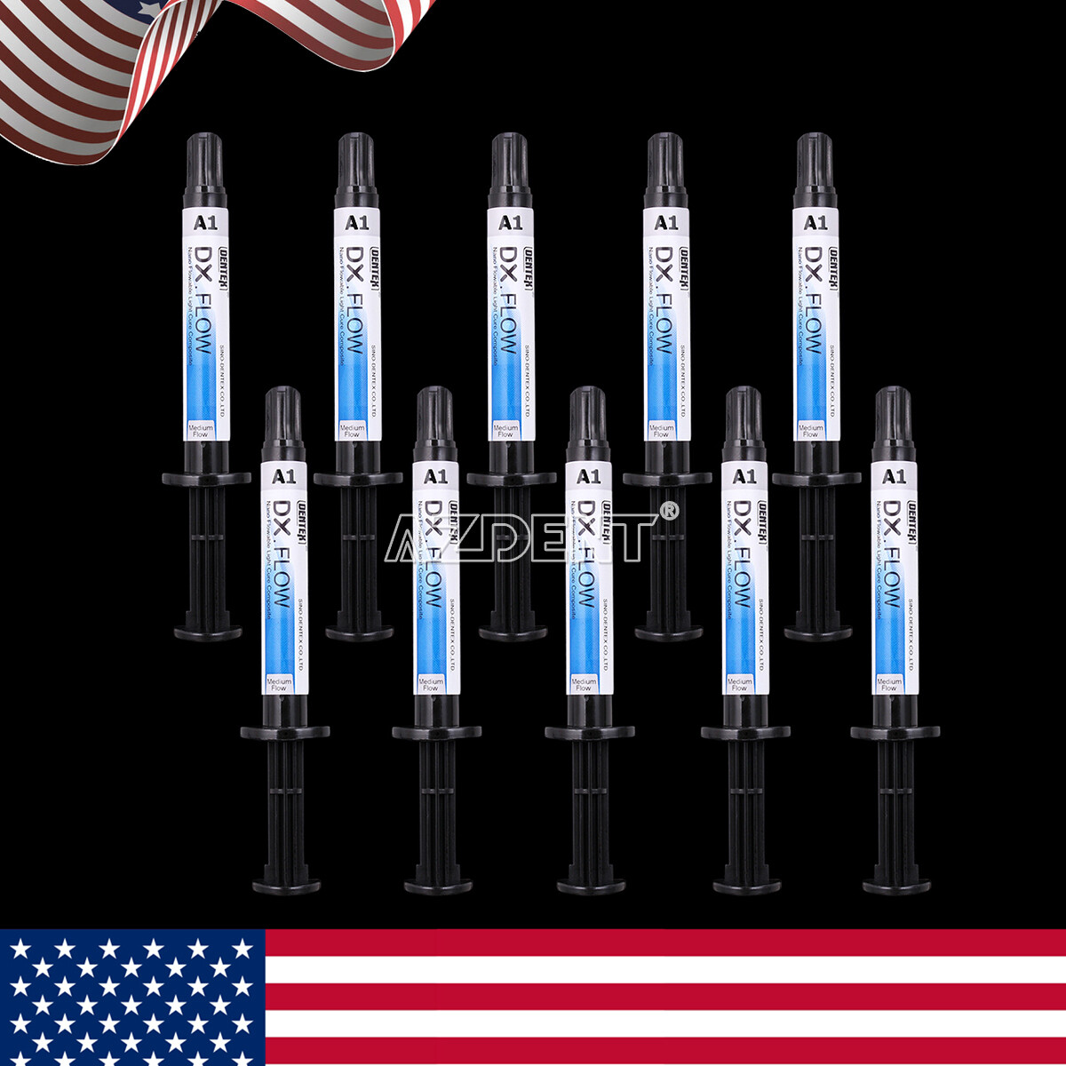 DX.FLOW Dental Flowable Light Cure Composite Resin Medium Flow DENTEX A1 A2 A3
