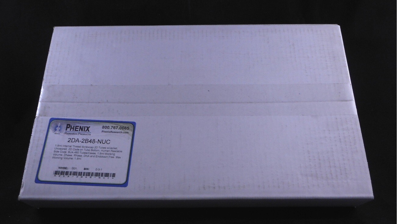 THOMAS Plastic 1.8mL Internal Thread Screwcap 2D Tubes w/ Jacket Uncapped 480/CS
