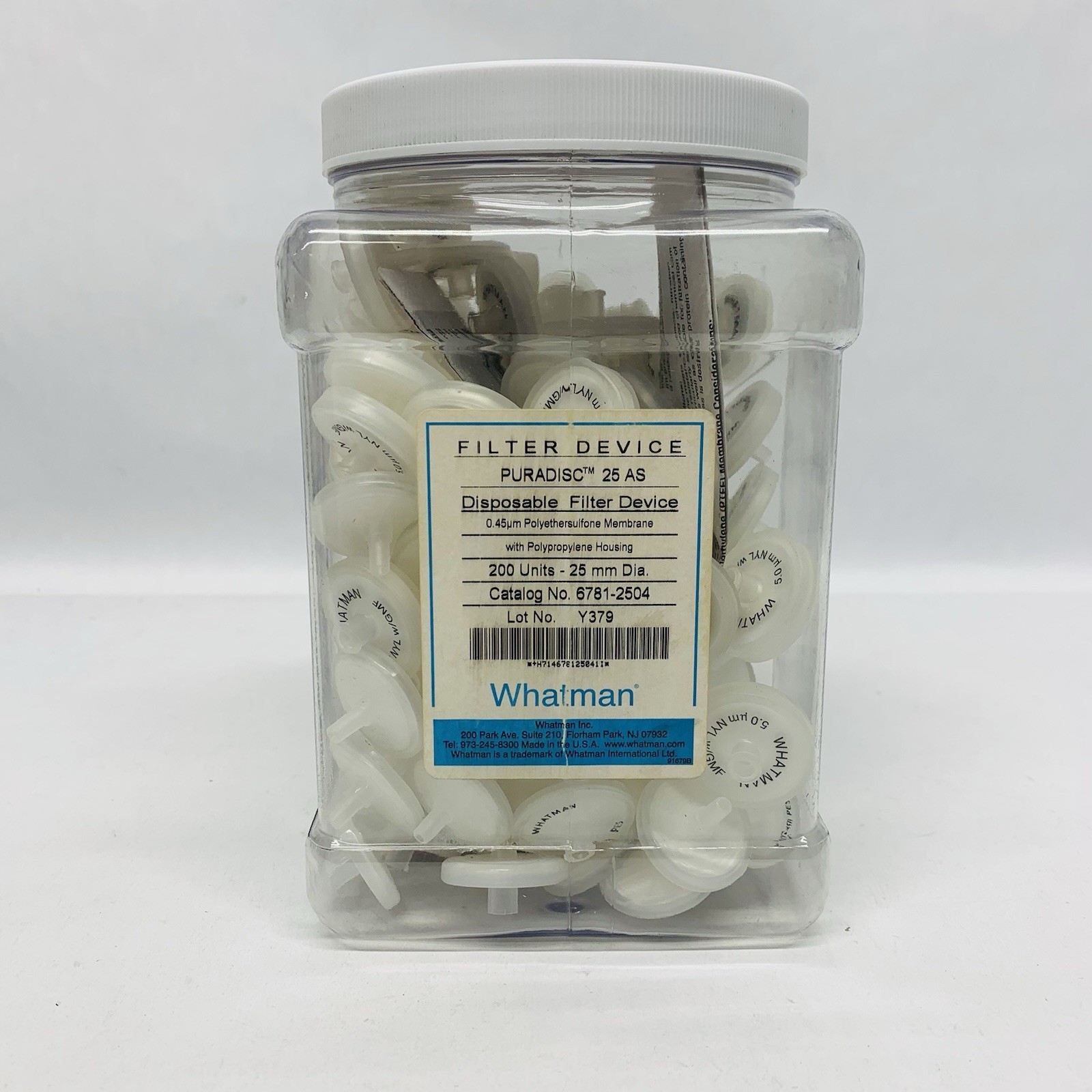 🔥✅ 200 Whatman Syringe Filter Polypropylene Puradisc .45um Pore 25mm Diameter