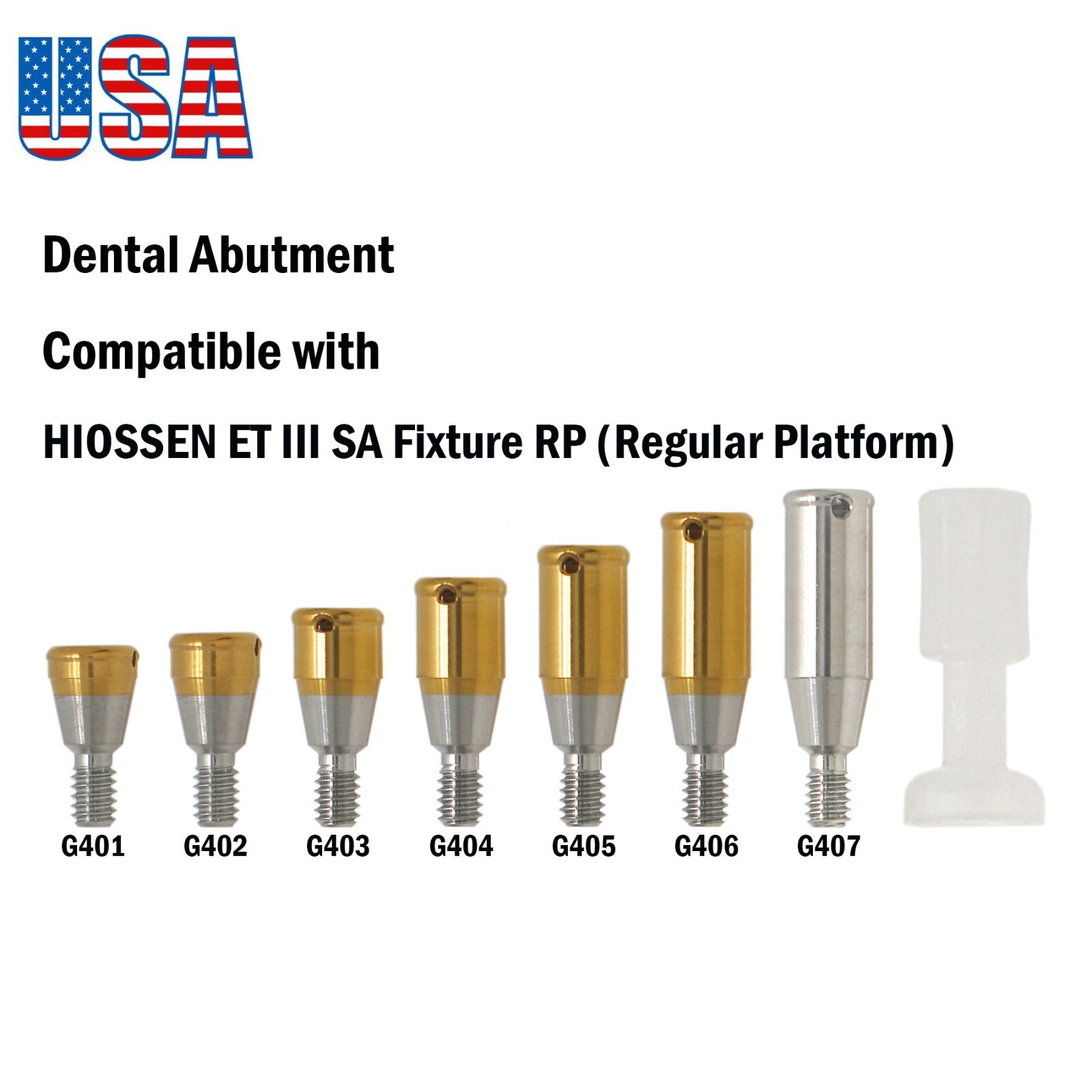 US For Hiossen Oss Implant Locator Abutments PEEK Retention Caps Mini & Regular