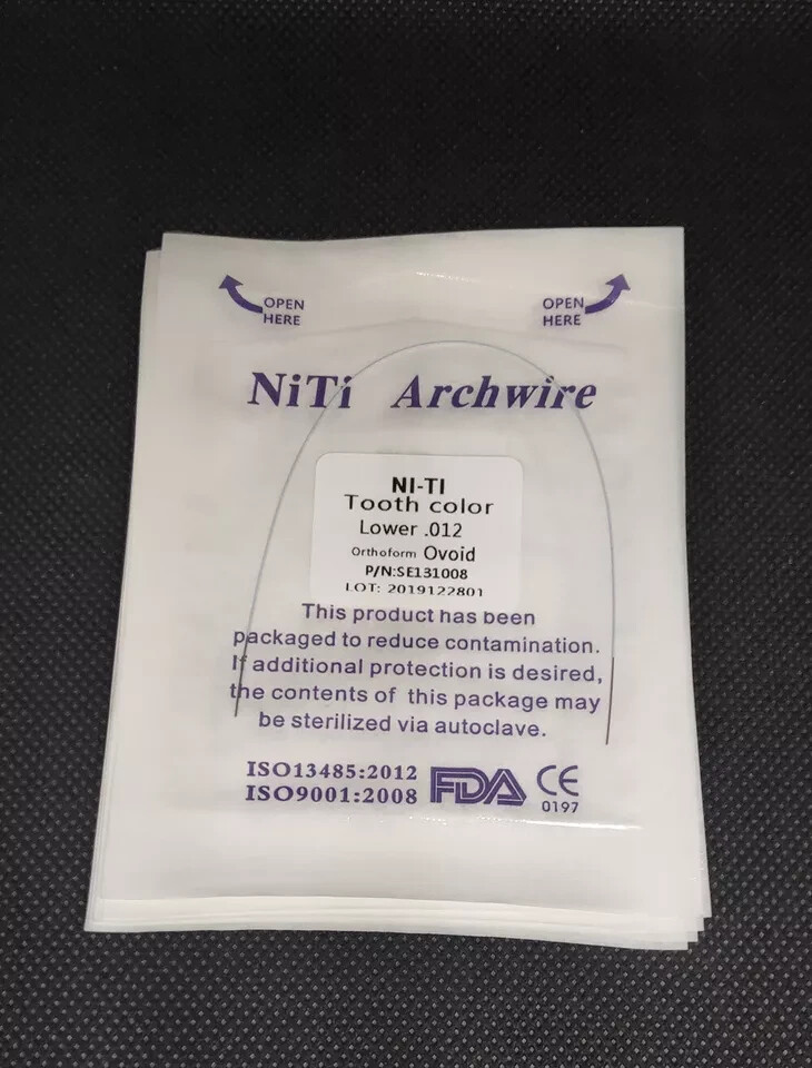 10Packs Dental Orthodontic Super Elastic Niti Round Coated Arch Wire 5 Colors