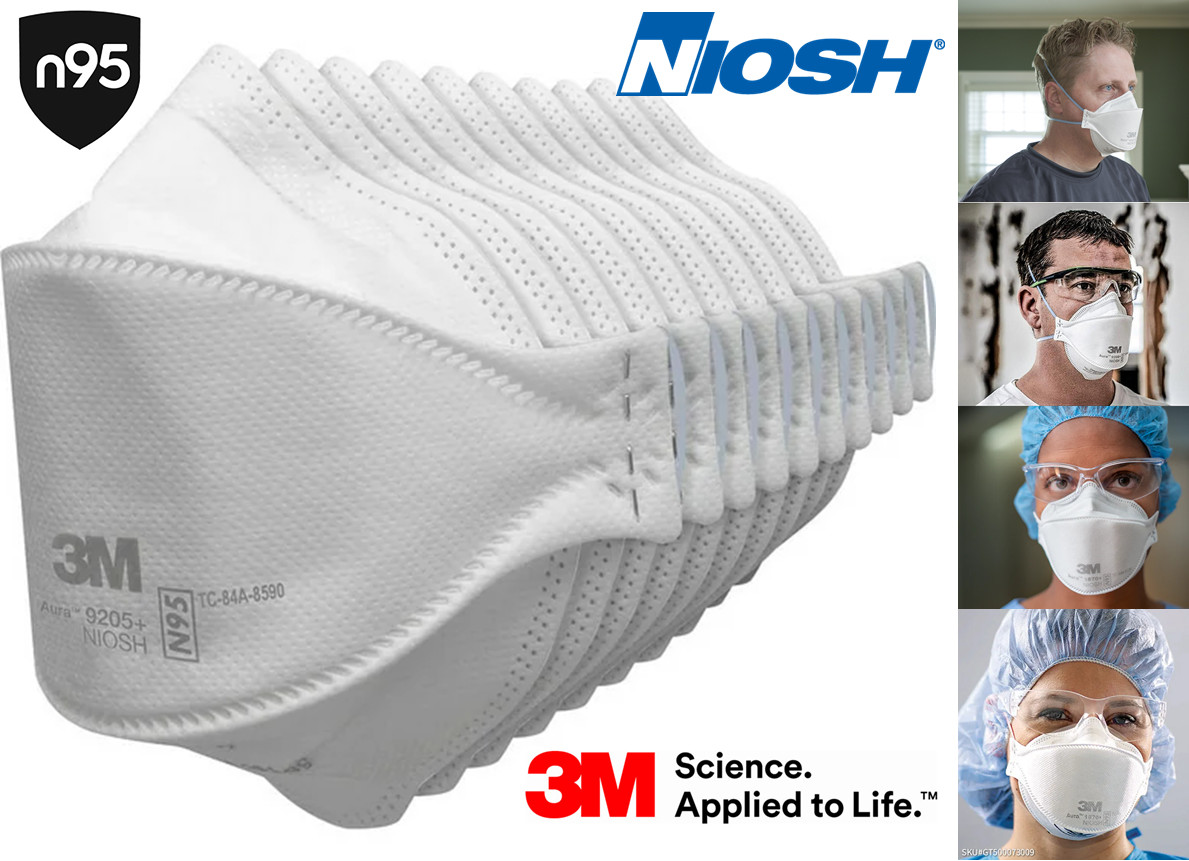 3M Aura 9205+ N95 Mask NIOSH Approved Particulate Respirator CASE OF 440 pieces