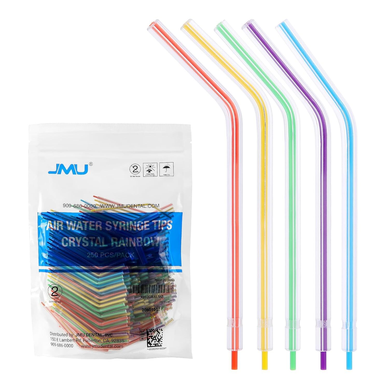 Dental 3-Way Air Water Syringe Disposable Spray Tips Triple Nozzles Tubes 3Types