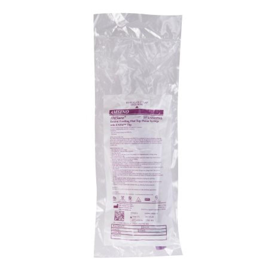 Amsino Enteral Feed/Irrigation Syringe AMSure 60mL Pole Bag Enfit Tip No Safety