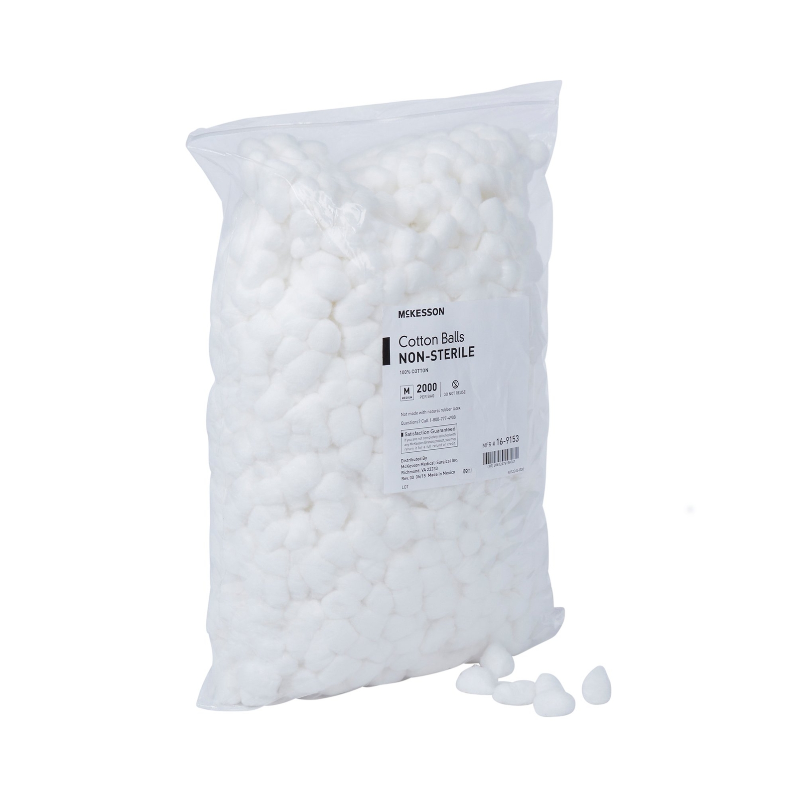 McKesson NonSterile Medium Cotton Balls 16-9153 2000 per Bag