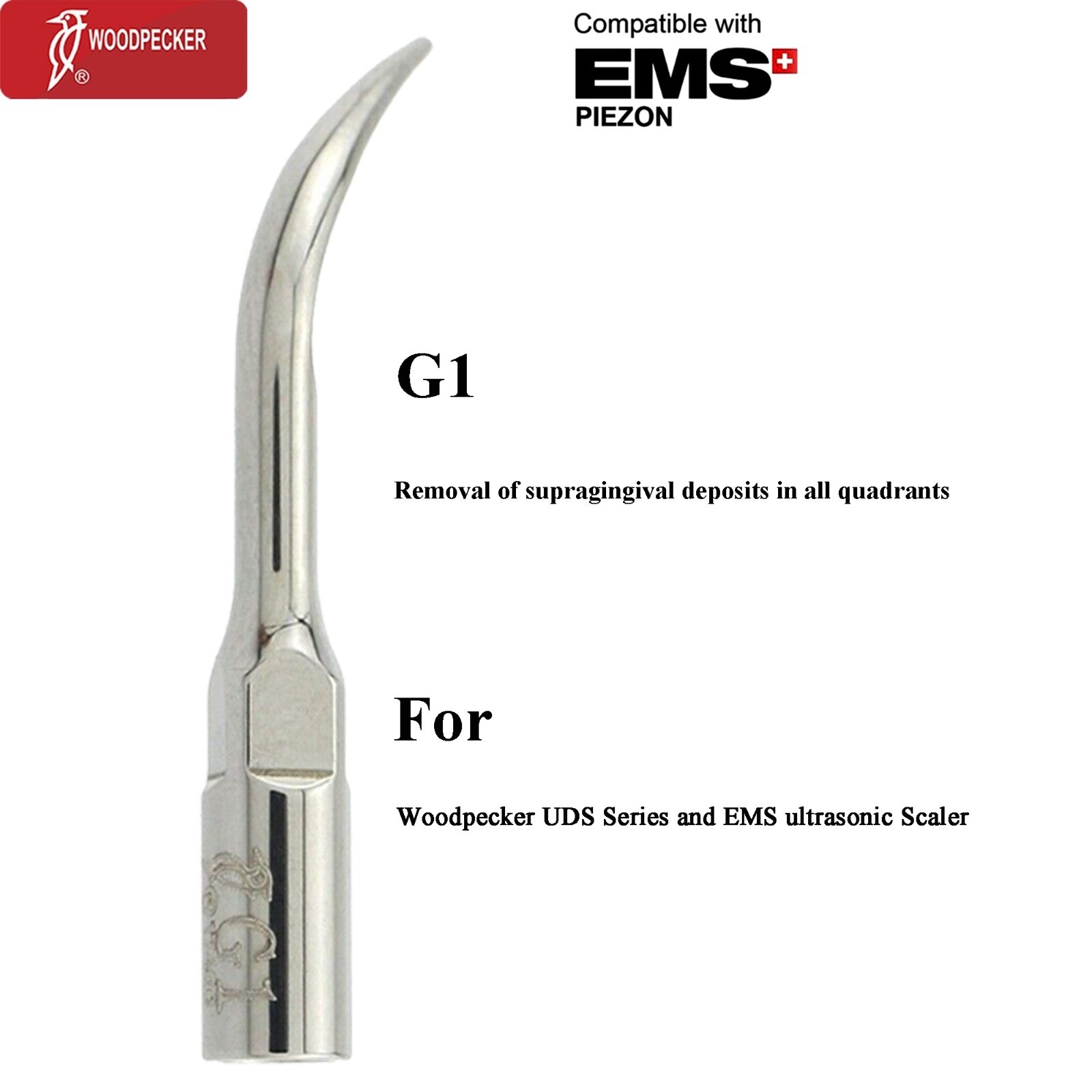 Woodpecker Dental Ultrasonic Piezo Scaler Tip Endo Perio DTE SATELEC EMS G1 P1 E