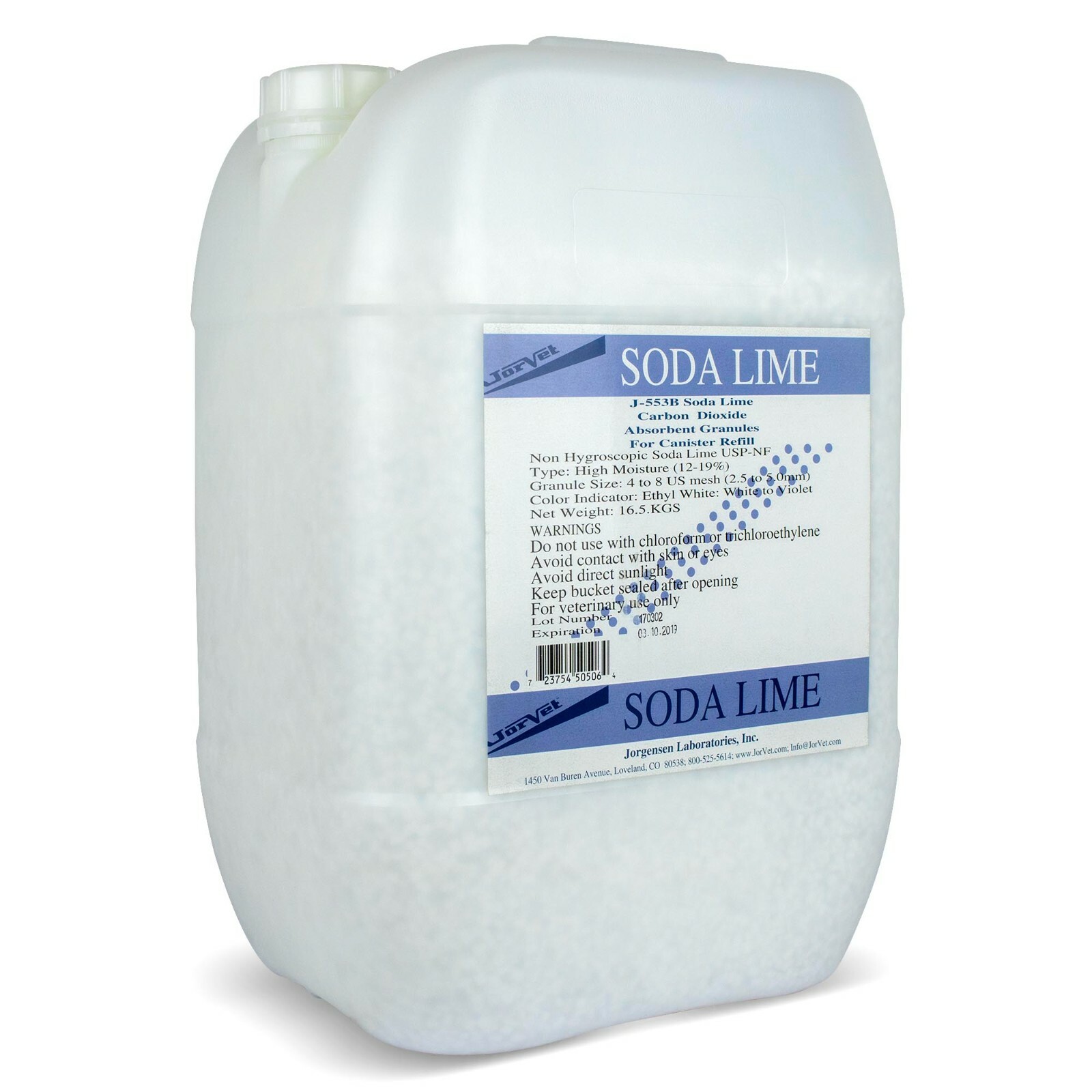 Soda Lime Granules, 5 Gal, Sodaorb CO2 Absorber
