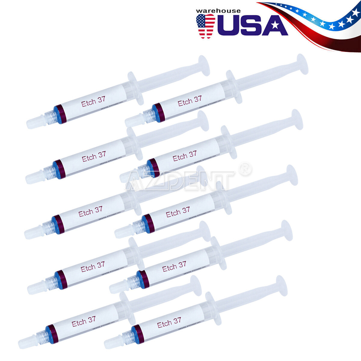 10X Dental Composite Resin Acid Etch 37% Etching Gel 5ml/Syringe