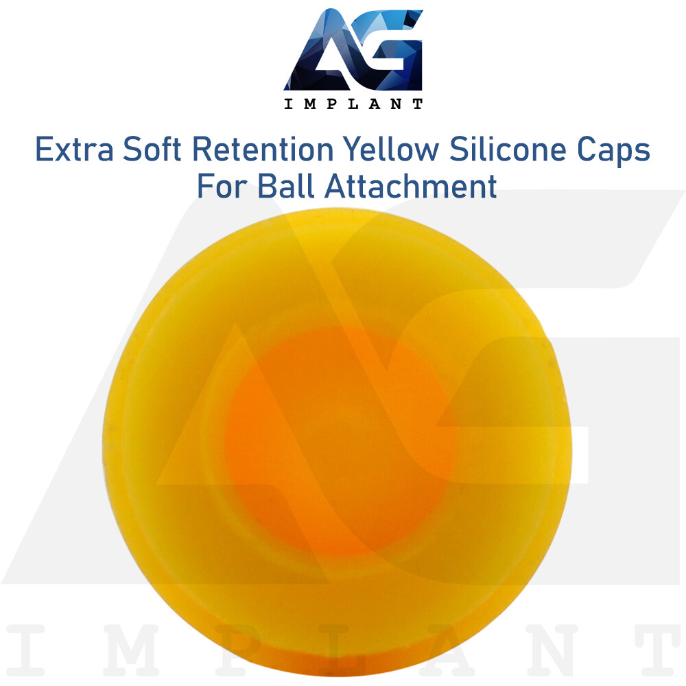 10 Extra Soft Regular Silicone Caps 2.5mm Ball Attachment Dental Overdenture