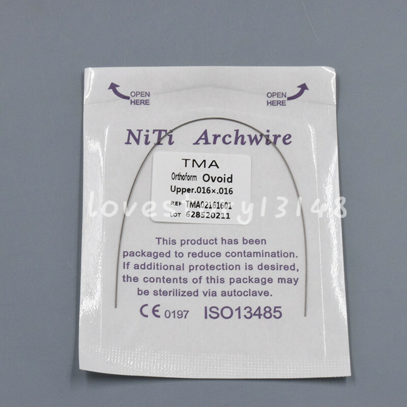 5 Pcs Dental Ortho Rectangular Ovoid TMA Arch Wire Titanium Molybdenum Alloy