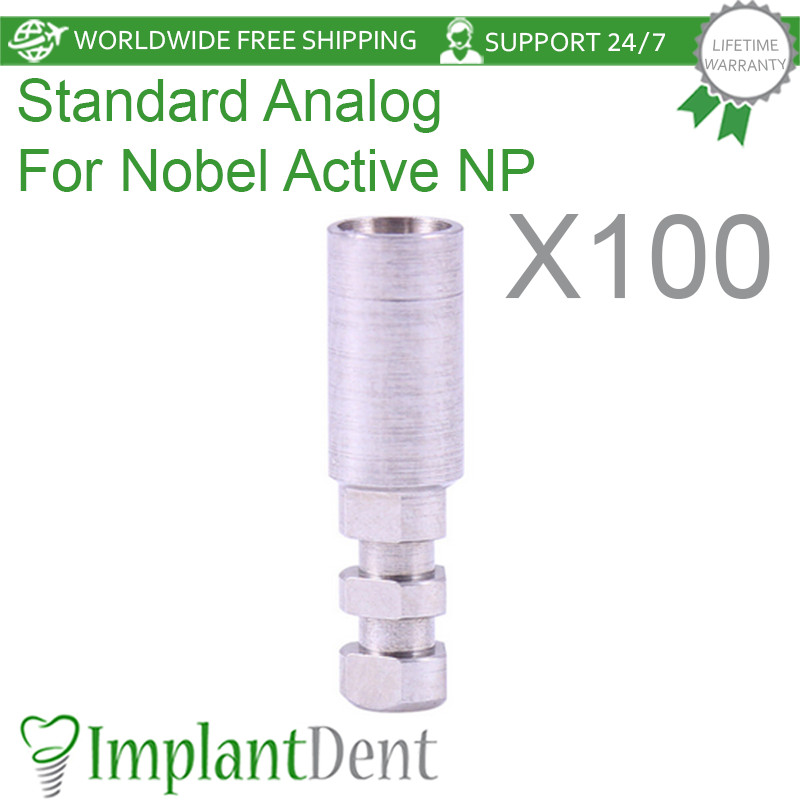 100x Dental Fixture Analog Narrow Platform Conical Connection Hex System 2.25mm