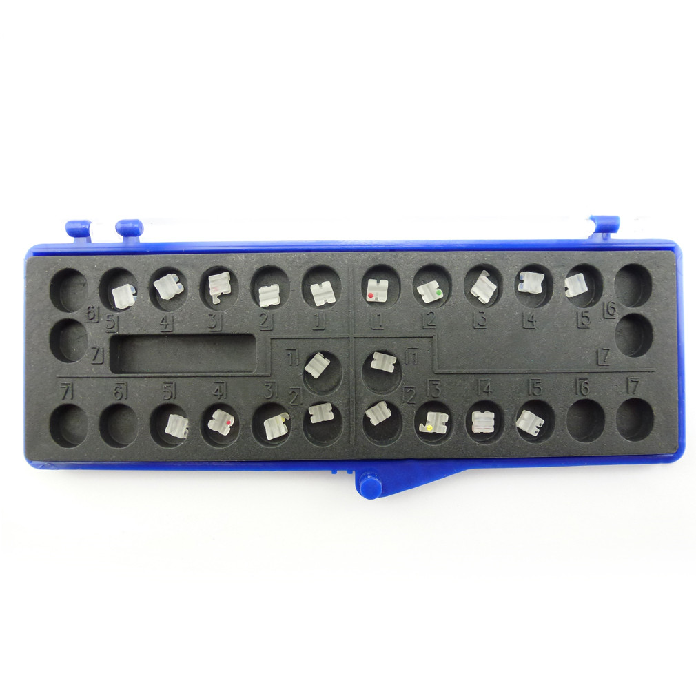 1/10Pk Orthodontic Ceramic Brackets Roth/MBT 022 3/345 Hooks Dental Clear Braces