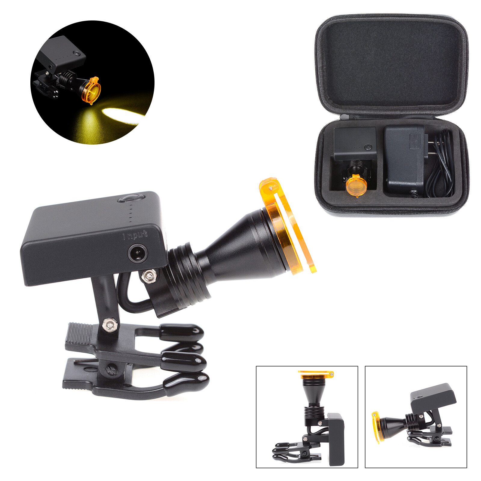 5W Dental Wireless High Brightness LED Headlight with Optical Filter Clip DY-011