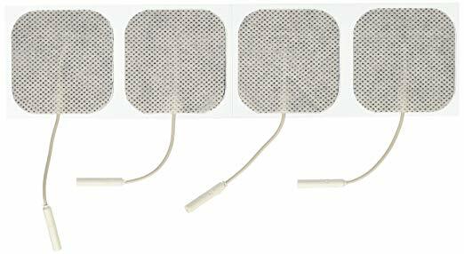Self-Adhesive Electrodes, 2″ x 2″ White Cloth with Tyco Gel in Foil Pk, USA Made