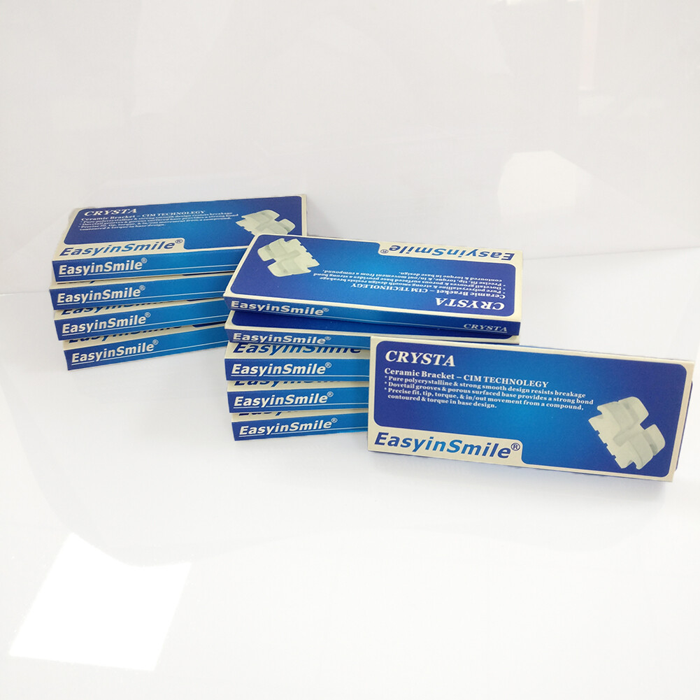 Easyinsmile Dental Ceramic Orthodontic Brackets Clear Roth/MBT 022 20pcs/kit
