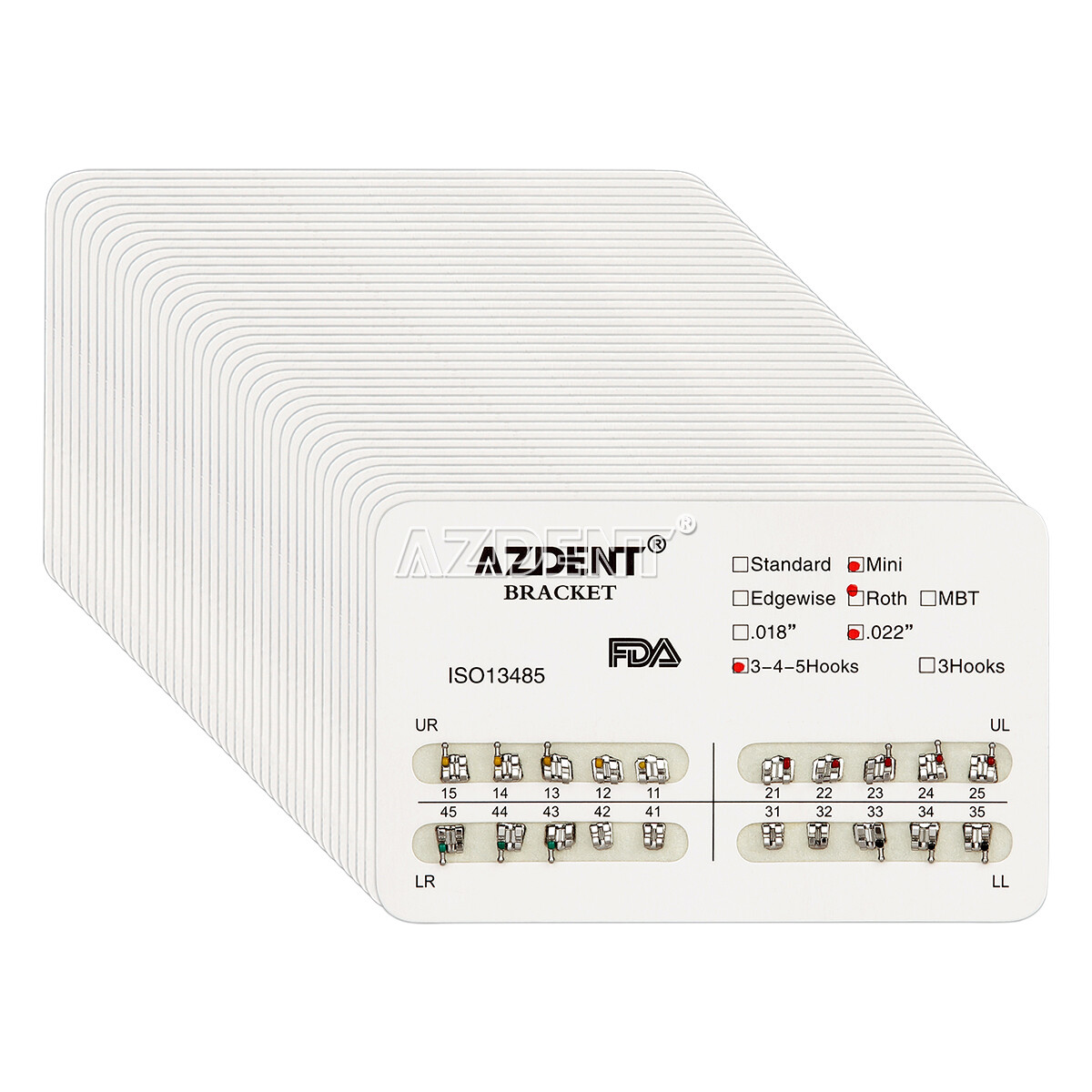 AZDENT Dental Ortho Brackets Braces /Niti Round Arch Wires/1st molar Buccal Tube