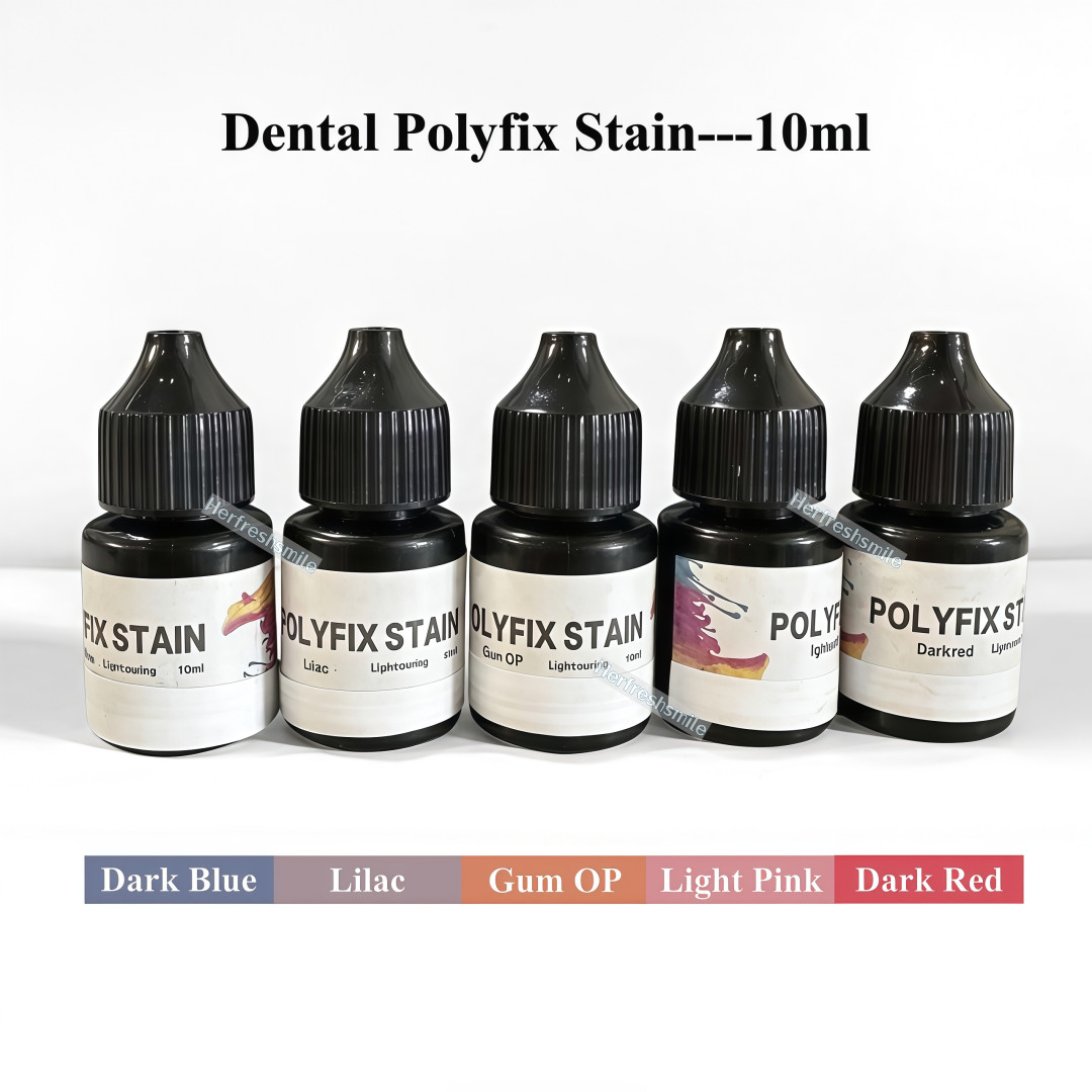 Dental Polyfix Stain Light Cure 3D Printed Denture Staining Composite Resin 10ml