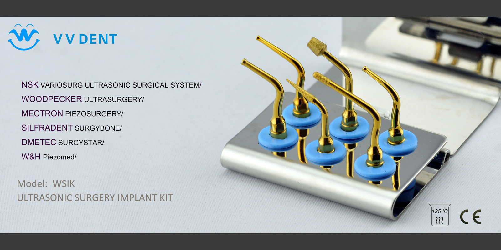 29 type Ultrasonic Scaling Bone Cutting Piezo Surgery Tips fit Woopecker FDA/CE