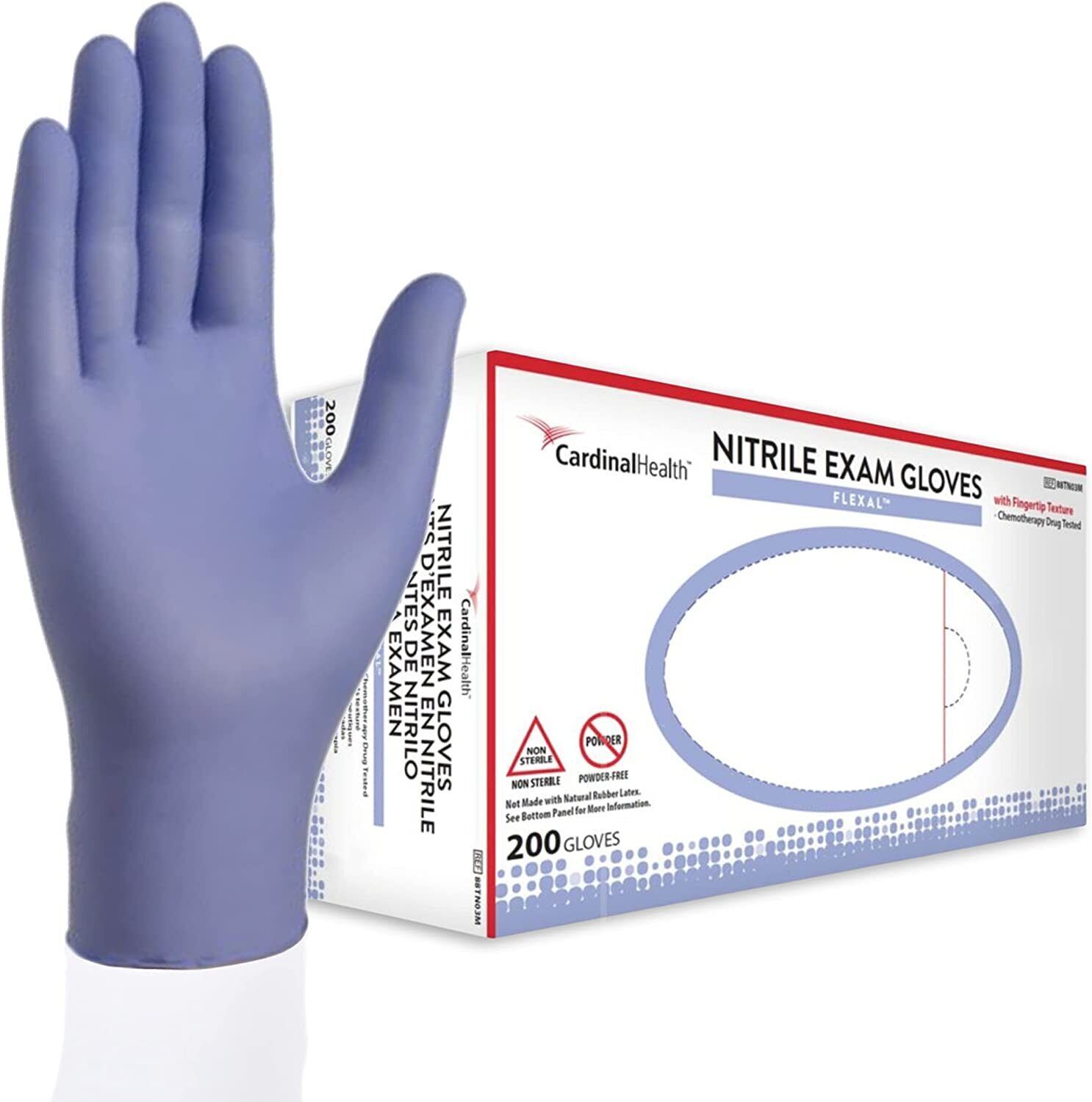 Cardinal Health Flexal Nitrile Gloves – 200/Box | Powder Free | Non-Sterile |