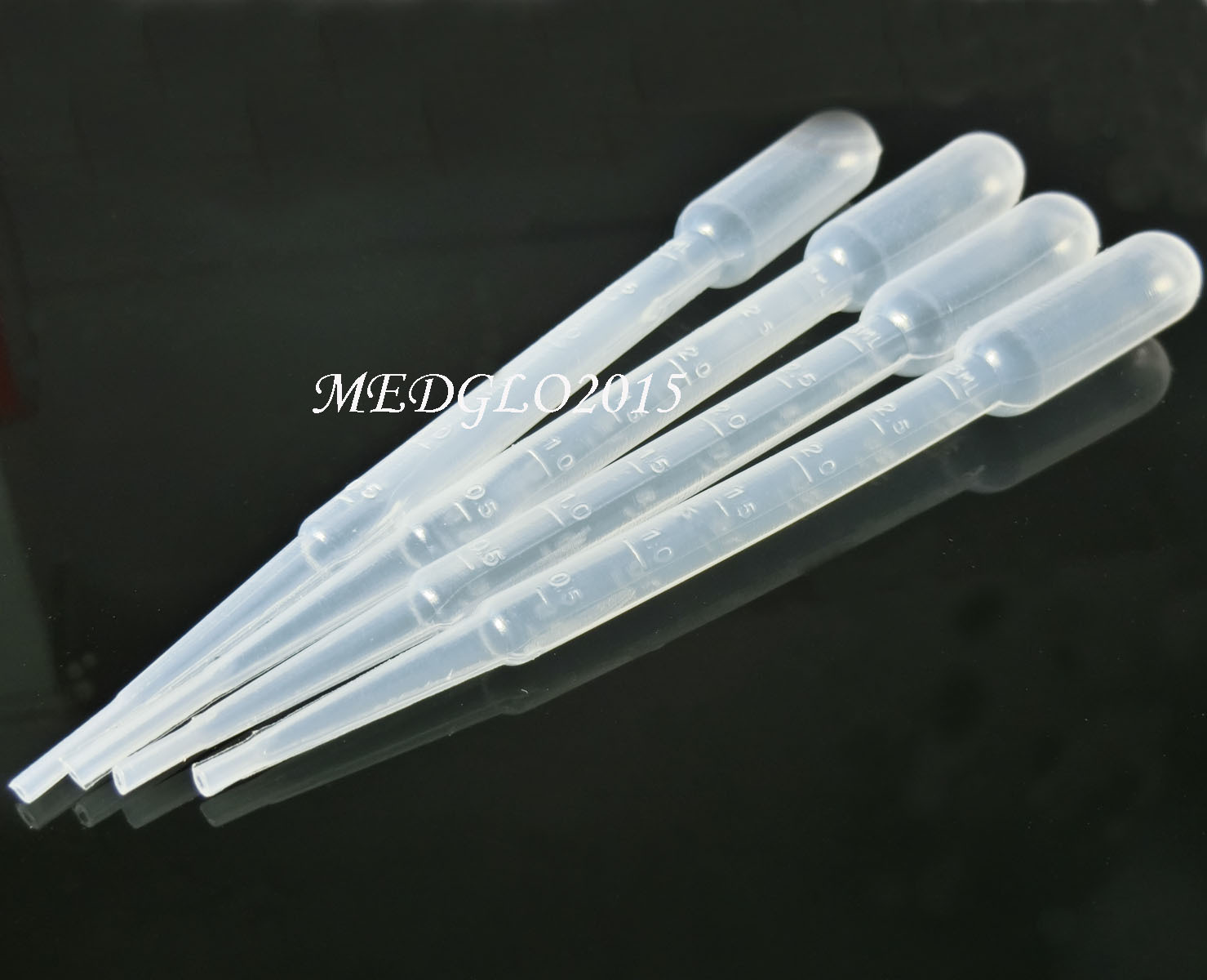 100x Plastic Disposable Transfer Pipettes 155mm Pipets Eye Droppers 3ml