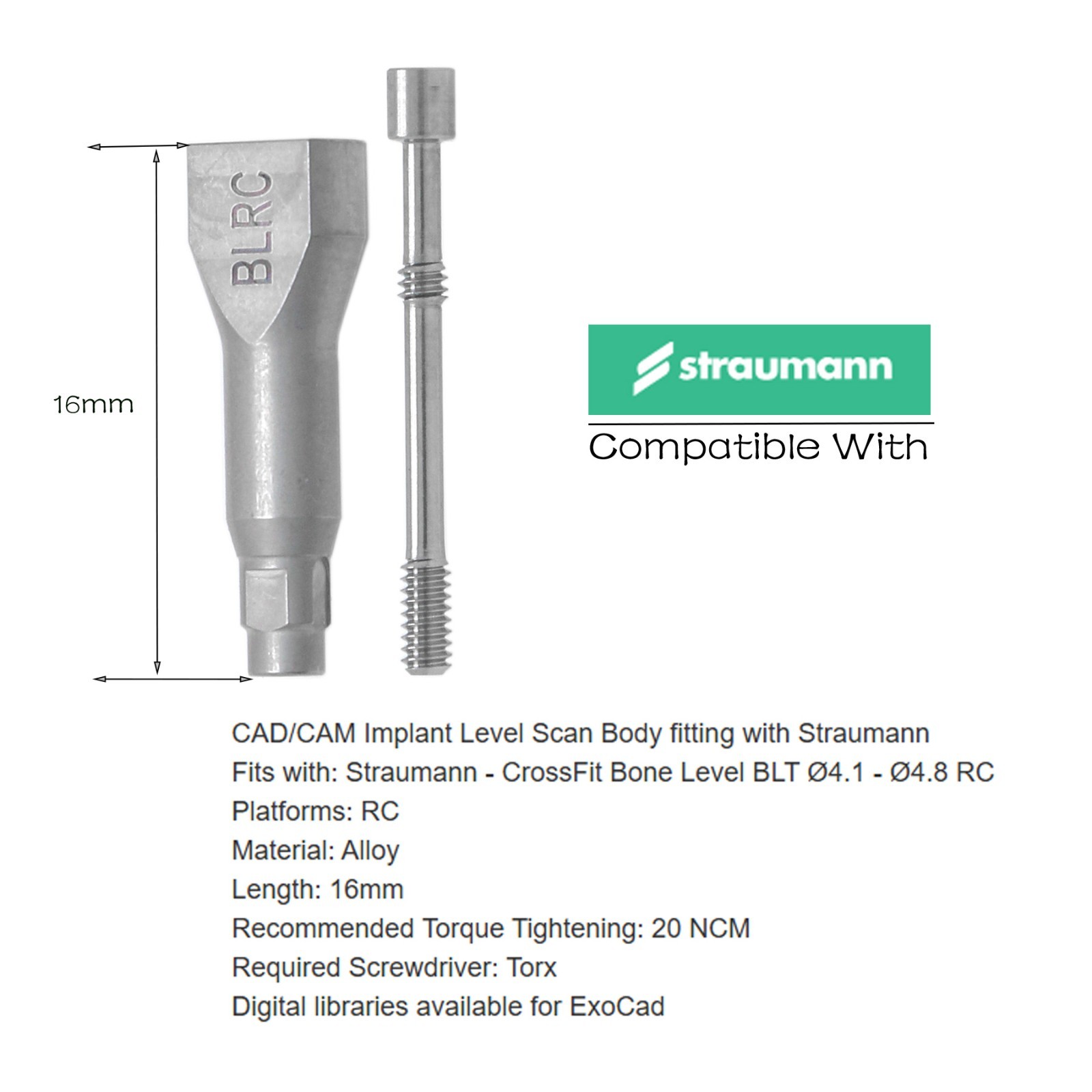 Implant NC/RC Closed Open Tray Impression Coping Healing Abutment for Straumann