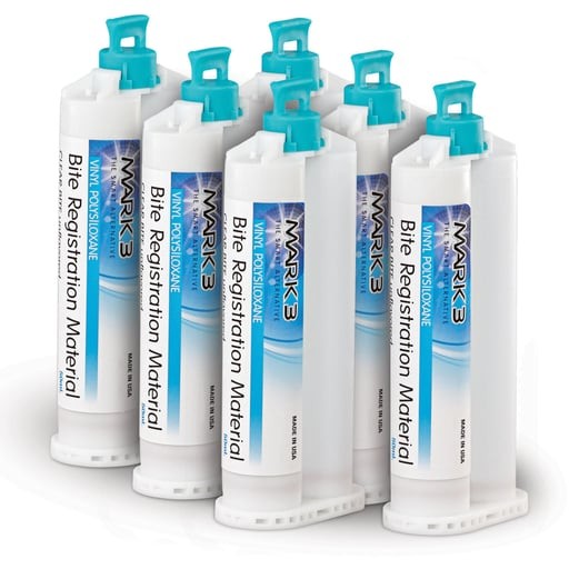 Mark3 0220BULK Bite Registration Super Fast Set Cartridges Unflavored 100Pk 50mL
