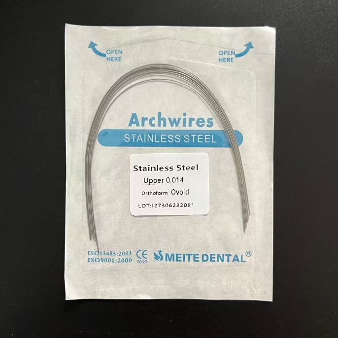 50Packs Dental Orthodontic Stainless Steel Arch Wires Round Ovoid/Natural Form