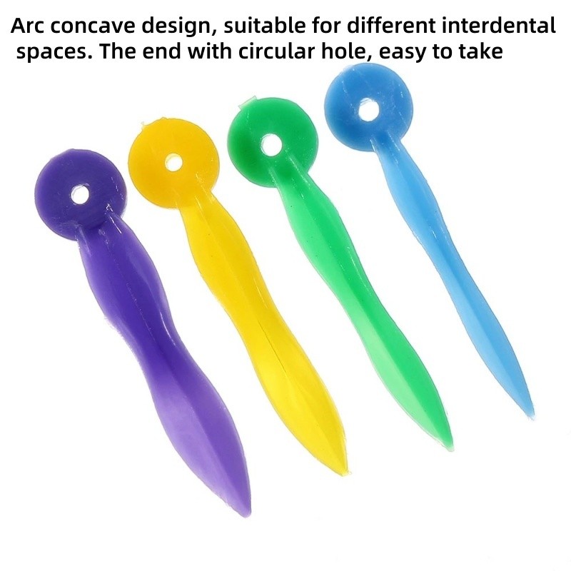 100 x Disposable Plastic Wave Shape Dental Tooth Gap Composite Interdental Wedge