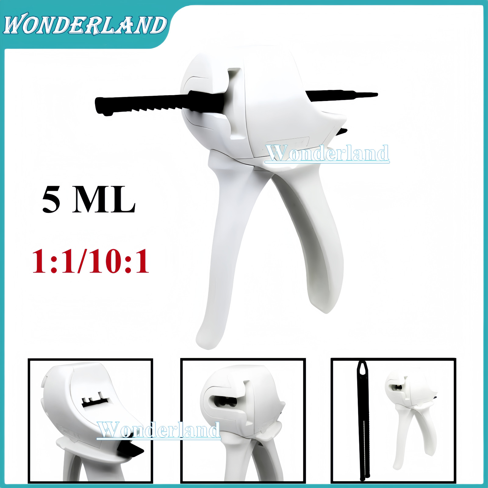 Dental Activa-Spenser Type Dispenser Gun For 5Ml 1:1/10:1 Automix Syringe Cement