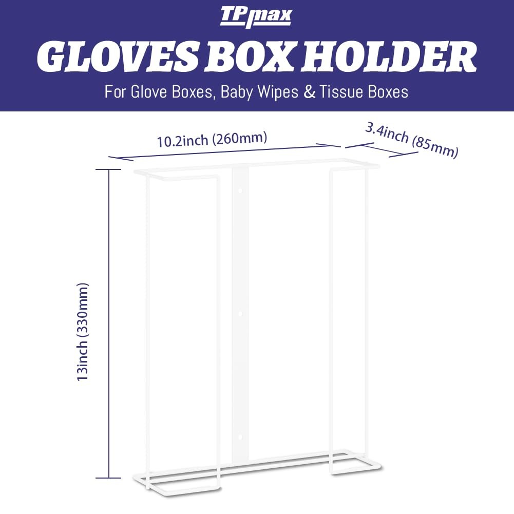 L Size Gloves Holder Glovesbox Wire Rack Dispenser for Gloves,Tissues Towels …