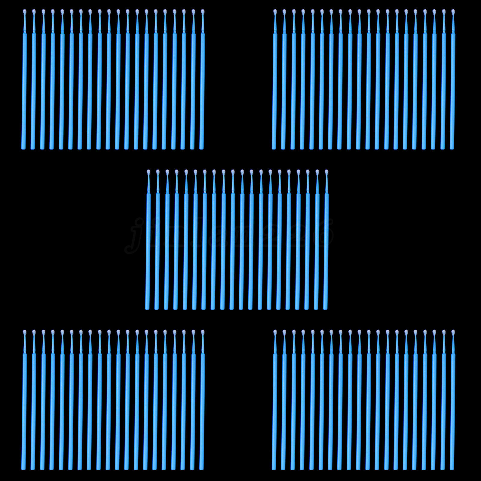 1-5 Micro Brushes Applicators Microbrush Dental Eye Regular 2.5mm Blue 100pcs/pk