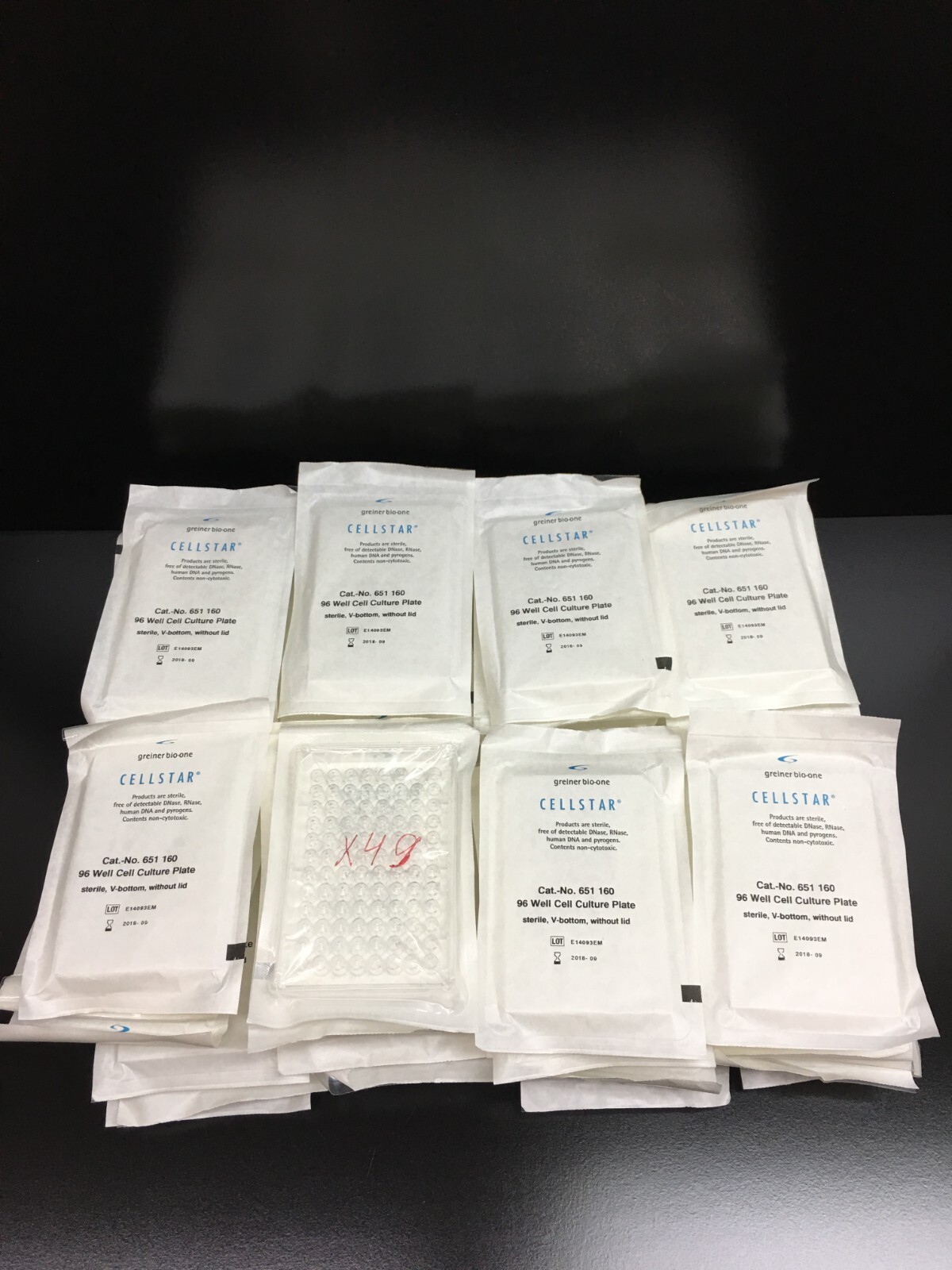 greiner bio-one CELLSTAR Cat No 651 160 | 96 Well Cell Culture Plate Lot 49 PCS