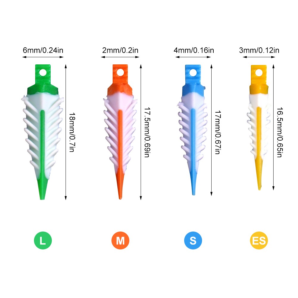 Mixed Disposable Plastic Wave Shape Dental Tooth Gap Composite Interdental Wedge